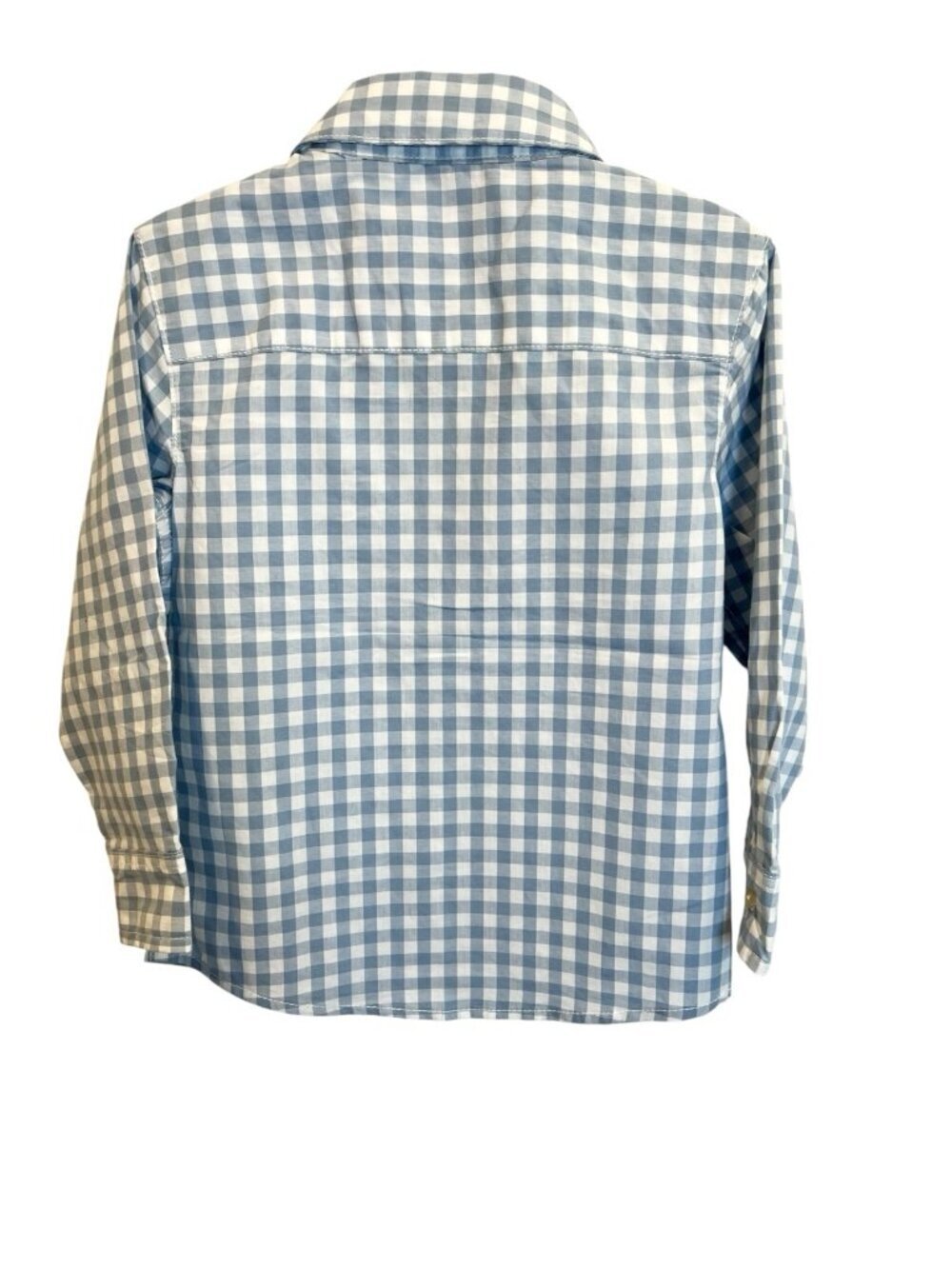 Carter’s Toddler Boys Size 3T Plaid Long Sleeve Button Front Shirt Blue White - Picture 4 of 11